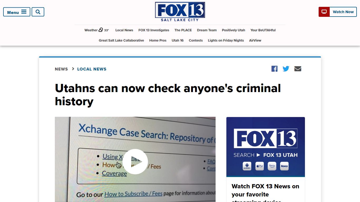 Utahns can now check anyone's criminal history - FOX 13 Utah